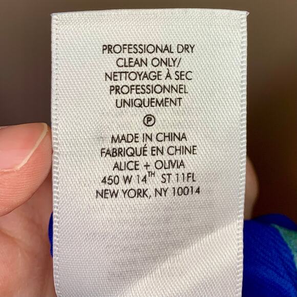 Alice + Olivia Wrap Blouse In Tie Dye Kaleidoscope - Picture 7 of 9